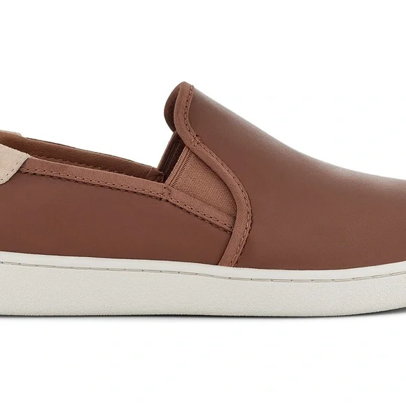 UGG Tan Leather Slip-On Shoes - Picture 3 of 5